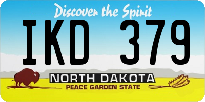 ND license plate IKD379