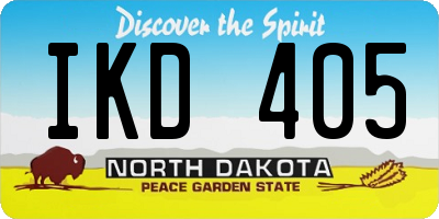 ND license plate IKD405