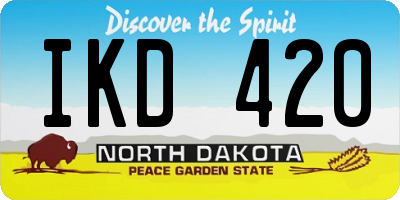 ND license plate IKD420