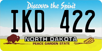ND license plate IKD422