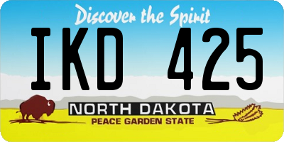 ND license plate IKD425