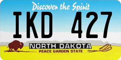 ND license plate IKD427