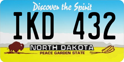 ND license plate IKD432