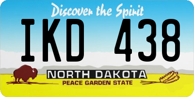 ND license plate IKD438