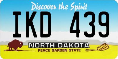 ND license plate IKD439