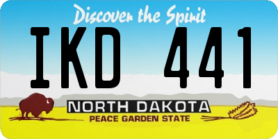 ND license plate IKD441