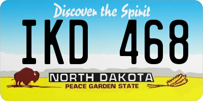 ND license plate IKD468