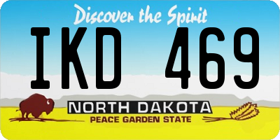 ND license plate IKD469