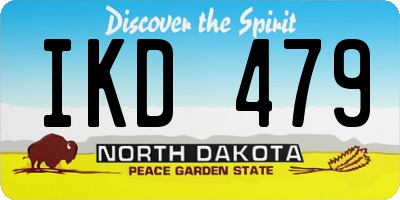 ND license plate IKD479