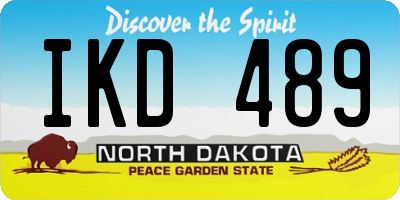ND license plate IKD489