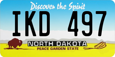 ND license plate IKD497