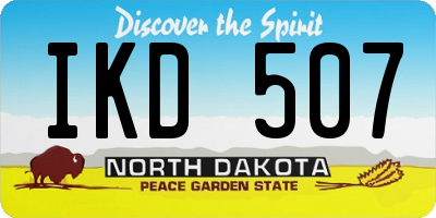 ND license plate IKD507