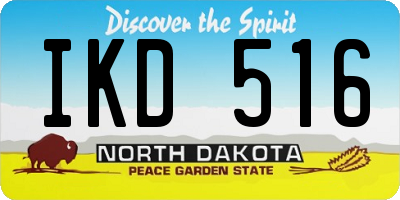 ND license plate IKD516