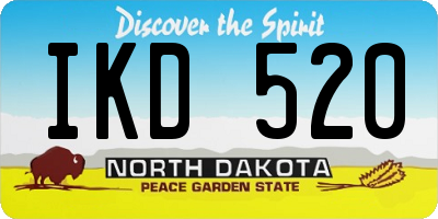 ND license plate IKD520