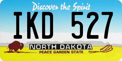 ND license plate IKD527