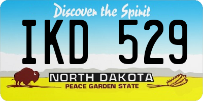 ND license plate IKD529