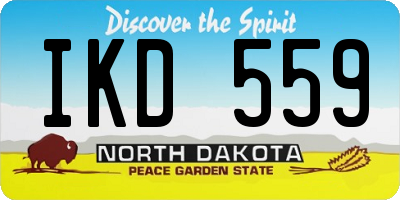 ND license plate IKD559