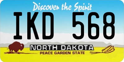 ND license plate IKD568