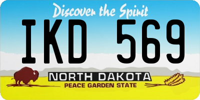 ND license plate IKD569