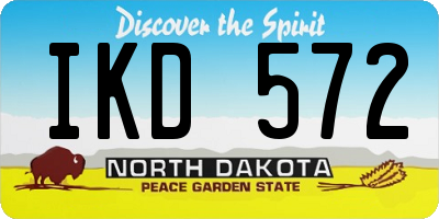 ND license plate IKD572