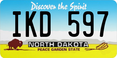 ND license plate IKD597