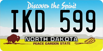 ND license plate IKD599