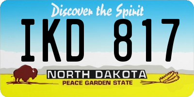 ND license plate IKD817