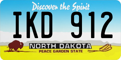 ND license plate IKD912