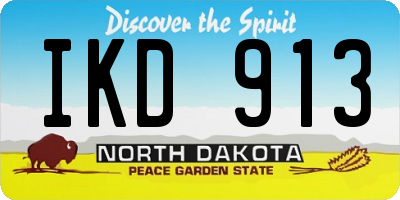 ND license plate IKD913