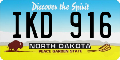 ND license plate IKD916