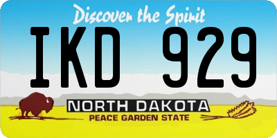 ND license plate IKD929