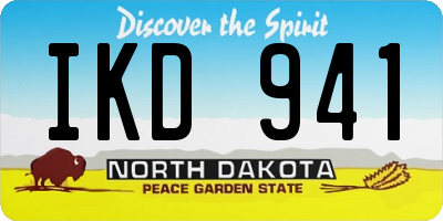 ND license plate IKD941