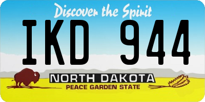 ND license plate IKD944