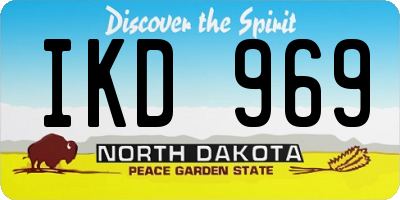 ND license plate IKD969