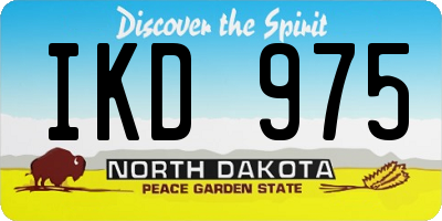 ND license plate IKD975