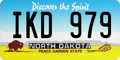ND license plate IKD979
