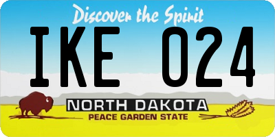 ND license plate IKE024