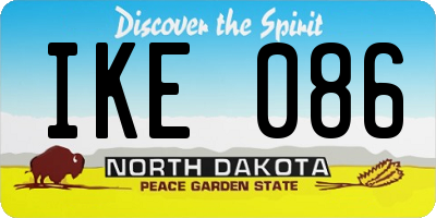 ND license plate IKE086