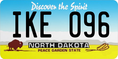 ND license plate IKE096