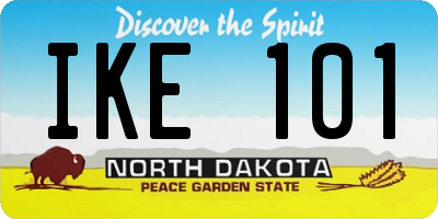 ND license plate IKE101