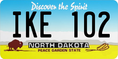 ND license plate IKE102