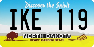 ND license plate IKE119