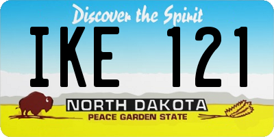 ND license plate IKE121