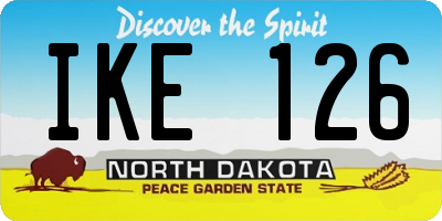 ND license plate IKE126