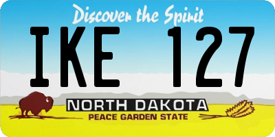 ND license plate IKE127