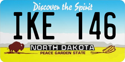 ND license plate IKE146
