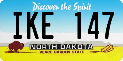 ND license plate IKE147