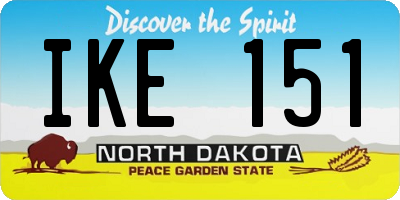 ND license plate IKE151
