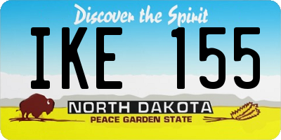 ND license plate IKE155