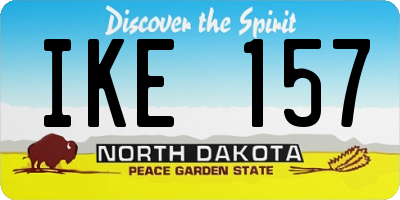 ND license plate IKE157